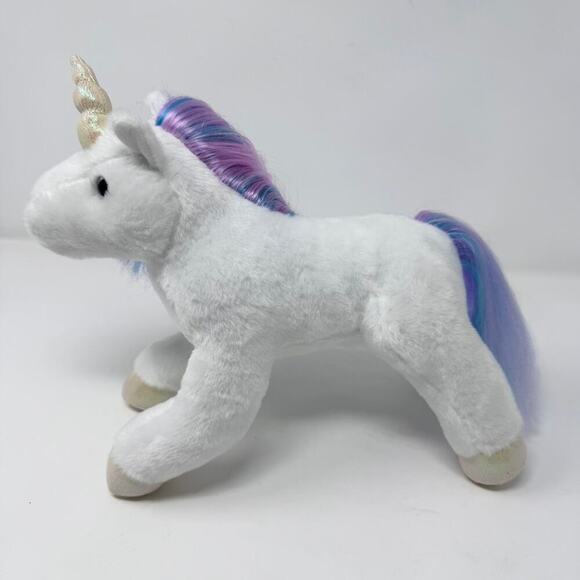 New Adventures White Unicorn Blue Purple Mane and Tail Iridescent Horn Hooves - Picture 4 of 10